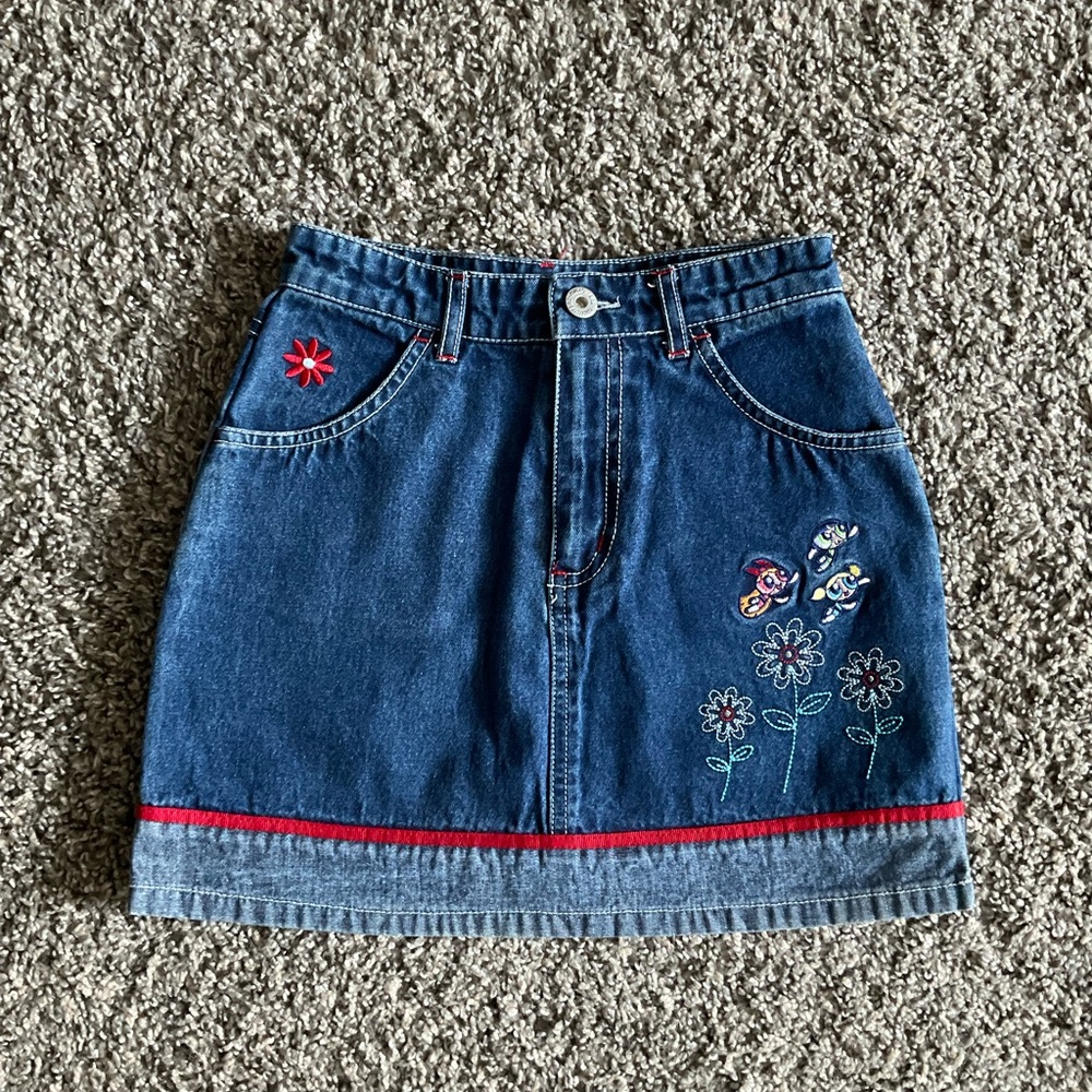 Powerpuff Girls Cartoon Network Jean Skirt Size (6/6X) Heartfelt Heroine